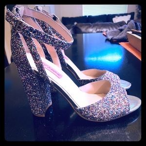 Betsy Johnson Glitter Heels